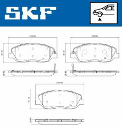 SKF set placute frana, frana disc SKF VKBP 81093 A (VKBP 81093 A)