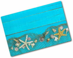 Wallmuralia. hu Edzett üveg vágódeszka Starfish és kagylók 80x52 cm