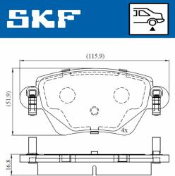 SKF set placute frana, frana disc SKF VKBP 90170 - automobilus
