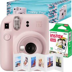 Fujifilm Instax mini 12 Blossom Pink 10 + Happy Days Aparat foto analogic