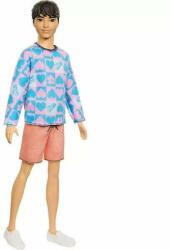 Mattel Barbie Fashionista fiú - Barna hajú szívecskés Ken pulicsban (RG25736_7)