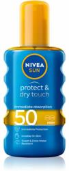 Nivea Sun Protect & Dry Touch spray transparent pentru bronzat SPF 50 200 ml