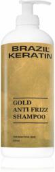 Brazil Keratin Anti Frizz Gold Shampoo mélyregeneráló sampon száraz és törékeny hajra 550 ml