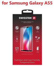 SWISSTEN Case Friendly Samsung Galaxy A55 üvegfólia - fekete (54501849)