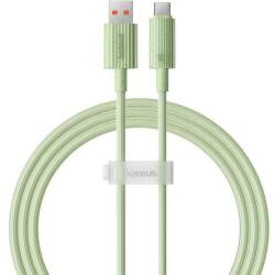 Baseus Habitat Series kábel, USB - USB-C, Gyorstöltés, 100W, 1m, Zöld (P10360203631-00)