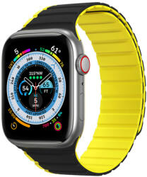 Dux Ducis Curea pentru Apple Watch 1/2/3/4/5/6/7/8/9/SE/SE 2 38/40/41mm Dux Ducis LD Series Black Yellow (6934913027844)