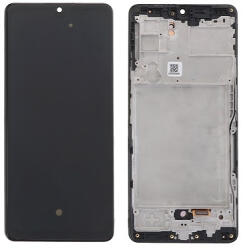 Samsung A426 Galaxy A42 5G előlap keret, lcd kijelző és érintőpanel, fekete (Same Size OLED)