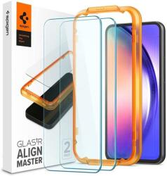 Spigen AGL05966 Samsung Galaxy A54 Spigen GlastR Align Master edzett üveg képernyővédő fólia, felhelyezést segítő kerettel, 2db-os csomag, átlátszó (AGL05966)