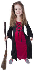 Rappa - Costum copii vrăjitoare visiniu (M) e-packaging (8590687221321) Costum bal mascat copii