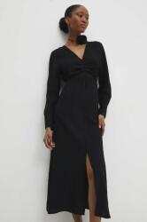 ANSWEAR rochie culoarea negru, midi, drept BBYH-SUD05F_99X
