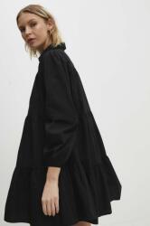 ANSWEAR rochie din bumbac culoarea negru, mini, evazati BBYH-SUD0B8_99X