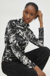 ANSWEAR bluza femei, culoarea negru, modelator BBYH-BDD01L_99X