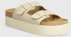 Answear Lab papuci femei, culoarea bej, cu platforma BPYH-OBD01J_80X