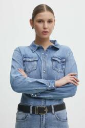 ANSWEAR camasa jeans femei, cu guler clasic, regular BBYH-KDD07B_55X