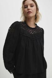 ANSWEAR bluza femei, culoarea negru, cu imprimeu BBYH-BDD04R_99X
