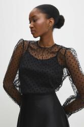 ANSWEAR bluza femei, culoarea negru, modelator BBYH-BDD03O_99X