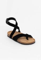 Answear Lab sandale din piele intoarsa femei, culoarea negru BPYH-OBD01S_99X