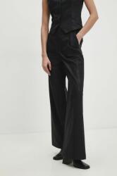 Answear Lab pantaloni femei, culoarea negru, lat, high waist BBYH-SPD01P_99X