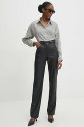 Answear Lab pantaloni femei, culoarea negru, drept, high waist BBYH-SPD020_99X