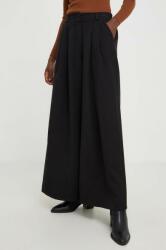 Answear Lab pantaloni femei, culoarea negru, lat, high waist BBYH-SPD004_99X