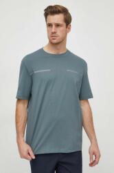 Giorgio Armani tricou din bumbac barbati, culoarea verde, cu imprimeu PPYH-TSM0MC_70X