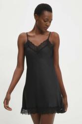 Answear Lab camasa de noapte femei, culoarea negru, satin BBYH-BID00M_99X