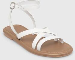 Answear Lab sandale de piele femei, culoarea alb BPYH-OBD00W_00X