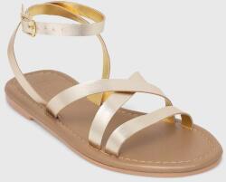 Answear Lab sandale de piele femei, culoarea auriu BPYH-OBD00W_10Y