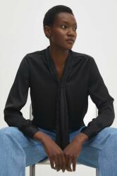 ANSWEAR bluza femei, culoarea negru, neted BBYH-BDD056_99X