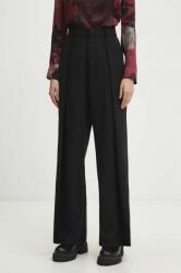 Answear Lab pantaloni femei, culoarea negru, lat, high waist BBYH-SPD00W_99X
