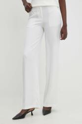 Answear Lab pantaloni femei, culoarea bej, drept, high waist BBYH-SPD02Y_01X
