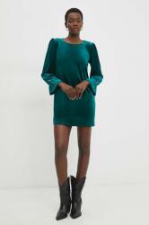 ANSWEAR rochie de catifea culoarea verde, mini, evazati BBYH-SUD059_77X