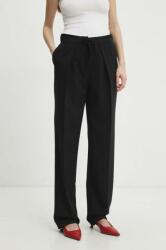Answear Lab pantaloni femei, culoarea negru, drept, high waist BBYH-SPD02C_99X
