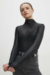 ANSWEAR bluza femei, culoarea negru, neted BMYX-BDD05H_99X