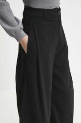 Answear Lab pantaloni femei, culoarea negru, lat, high waist BBYH-SPD03C_99X