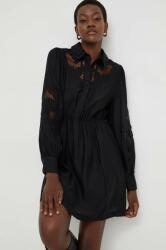 ANSWEAR rochie culoarea negru, mini, evazati BBYH-SUD00L_99X