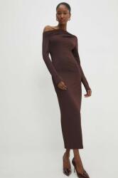 ANSWEAR rochie culoarea maro, mini, mulata BBYH-SUD07W_88X