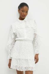 ANSWEAR rochie culoarea alb, mini, evazati BBYH-SUD09E_00X