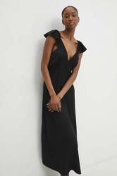 ANSWEAR rochie culoarea negru, maxi, evazati BBYH-SUD065_99X
