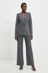 Answear Lab pantaloni femei, culoarea gri, drept, high waist BBYH-SPD01C_90X