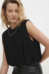 ANSWEAR bluza femei, culoarea negru, cu imprimeu BBYH-BDD021_99X