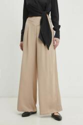 Answear Lab pantaloni femei, culoarea bej, drept, high waist BBYH-SPD02G_80X