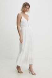 ANSWEAR rochie culoarea alb, maxi, evazati BBYH-SUD0BW_00X