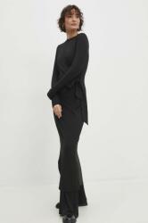 ANSWEAR rochie culoarea negru, maxi, evazati BBYH-SUD057_99X