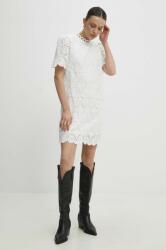 ANSWEAR rochie culoarea alb, mini, drept BBYH-SUD09Y_00X