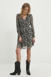 ANSWEAR rochie culoarea negru, mini, evazată BBYH-SUD06T_99X (mj79651.FKK)