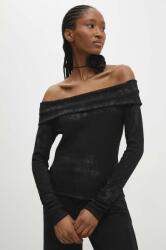 ANSWEAR bluza femei, culoarea negru, modelator BBYH-BDD016_99X