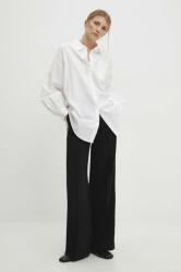 ANSWEAR cămașă de in culoarea alb, cu guler clasic, relaxed BBYH-KDD05P_00X