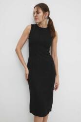 ANSWEAR rochie culoarea negru, midi, mulata BBYH-SUD017_99X