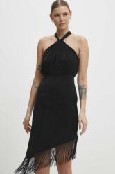 ANSWEAR rochie culoarea negru, mini, evazati BBYH-SSD028_99X